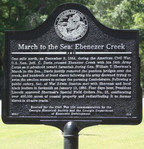 March to the Sea: Ebenezer Creek Marker