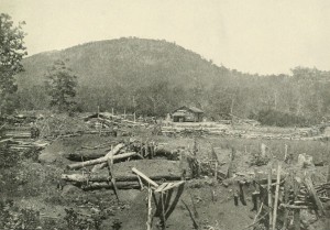  "Federal entrenchments at the foot of Kenesaw Mountain."