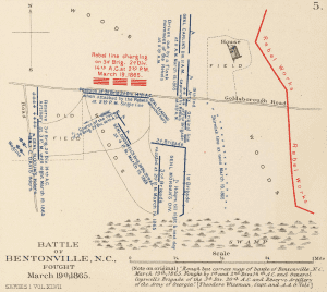 Battle of Bentonville map, 1895