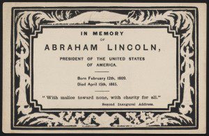 In memory of Abraham Lincoln