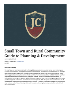 Small Town and Rural Community Guide not Planning and Development Cover