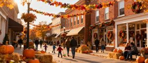 Redbrick Main Street in the Autumn