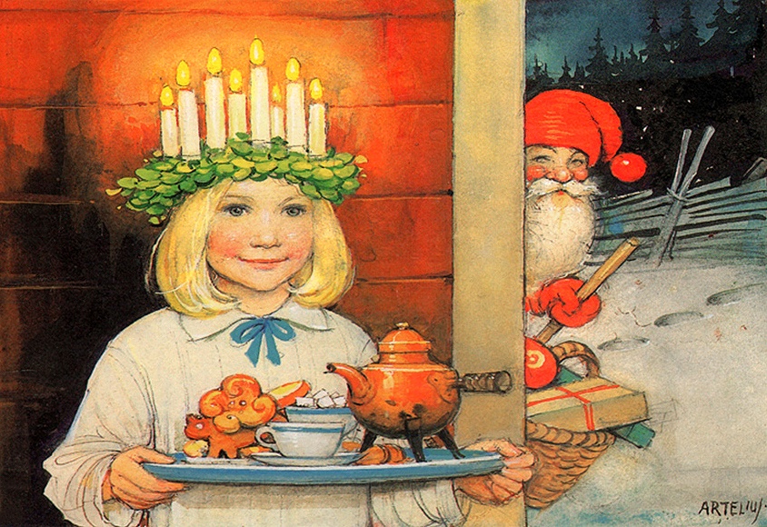 Sankta Lucia, from Swedish Press