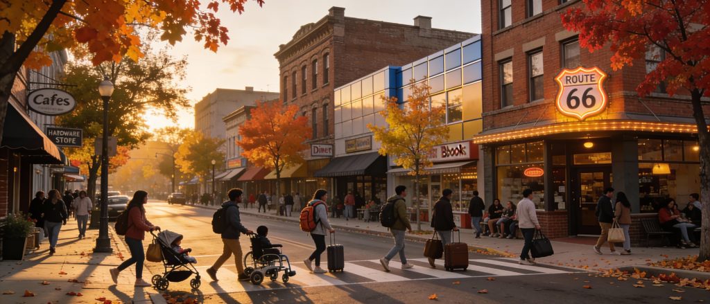 Downtown in the autumn