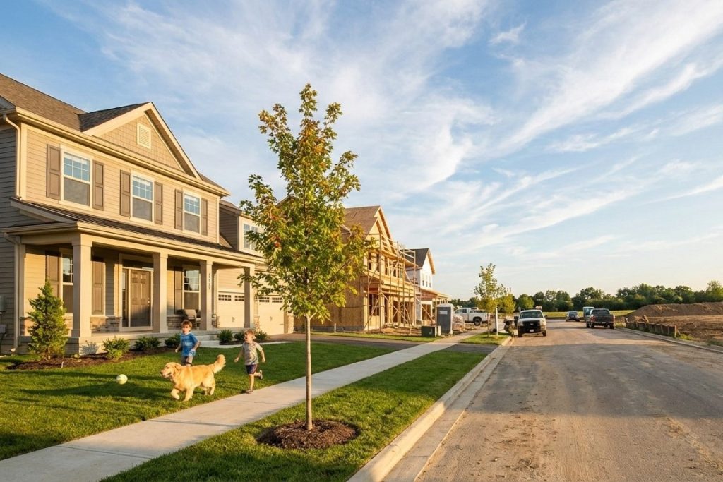 Image of new build housing