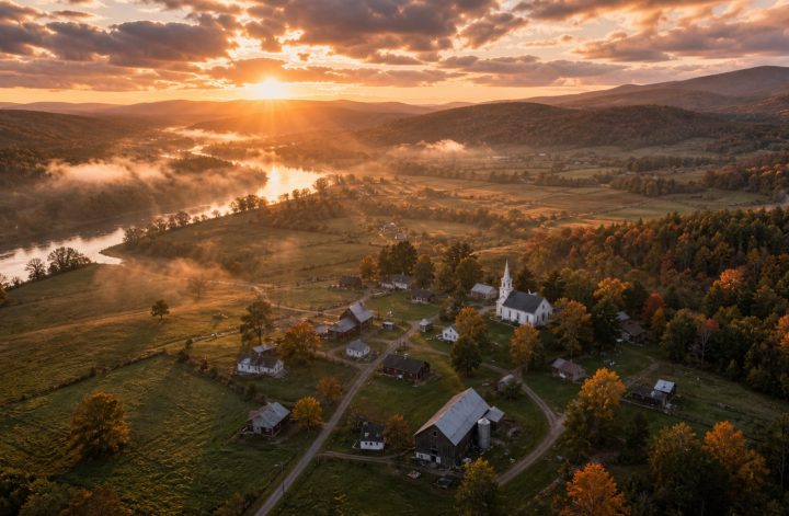 Image of a rural community practicing regenerative conservation.