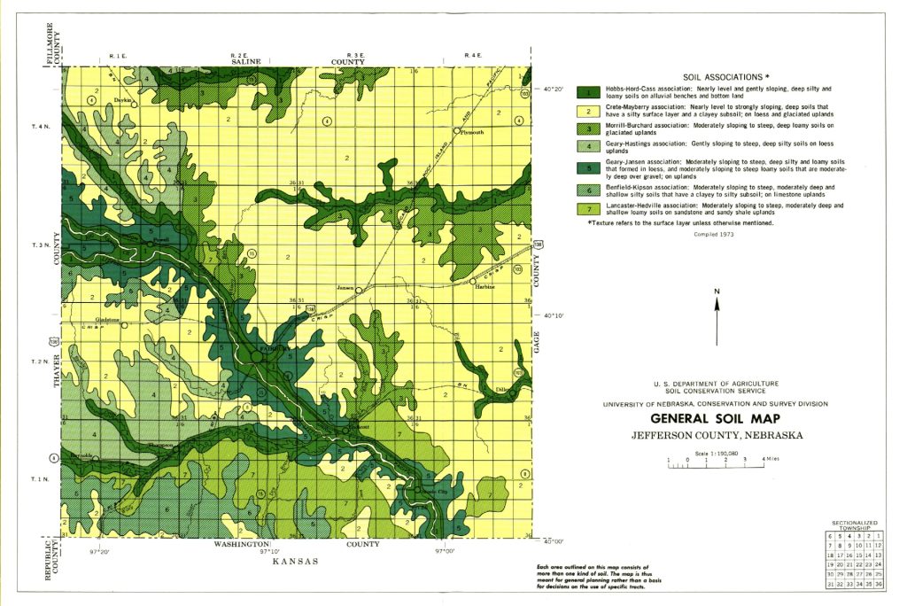 General Soil Map, Jefferson County, Nebraska, 1975